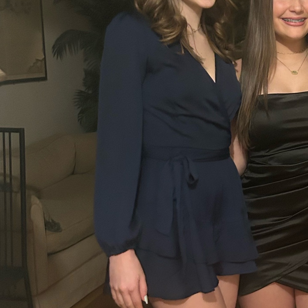Altar'd State Navy Romper Dress